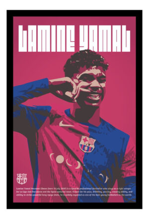 Cuadro Decorativo Futbol - Lamine Yamal 09 - A3 30x40 Cm