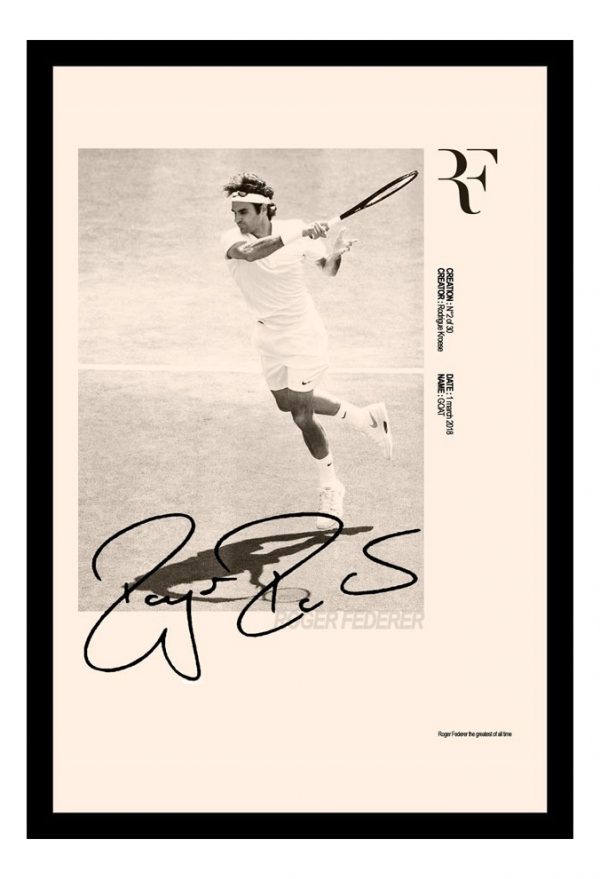 Cuadro Decorativo Tenis - Federer 08 - A3 30x40 Cm