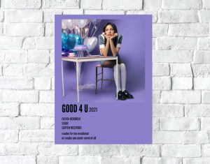 Poster Lámina Decorativa Olivia Rodrigo 02 Tamaño A3 30x42cm