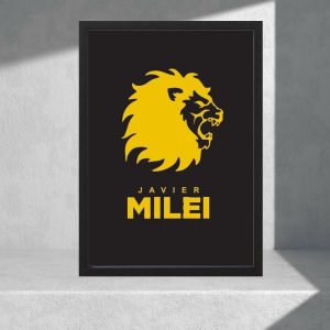 Cuadro Decorativo Politico, Javier Milei 06, Tamaño A3 30x40