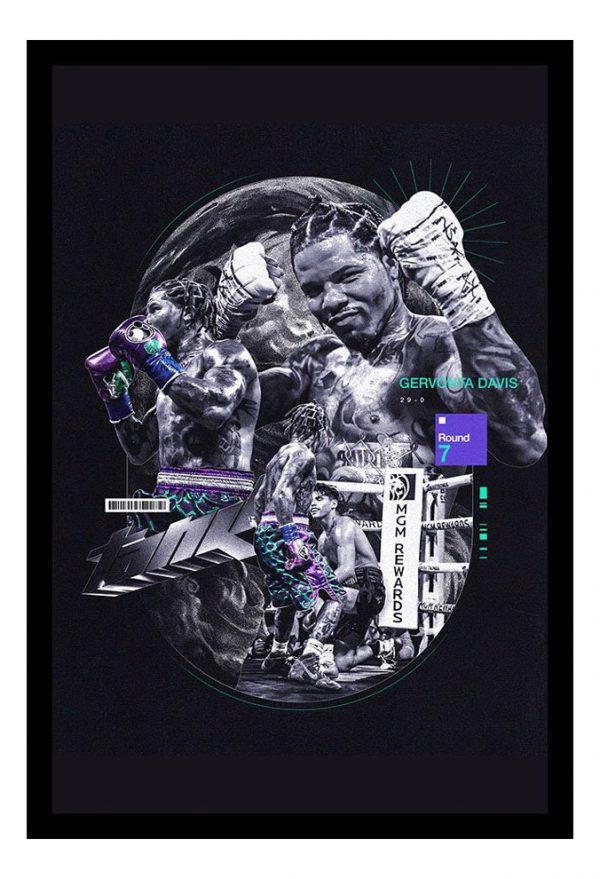 Cuadro Decorativo Boxeo - Gervonta Davis 07 - A3 30x40