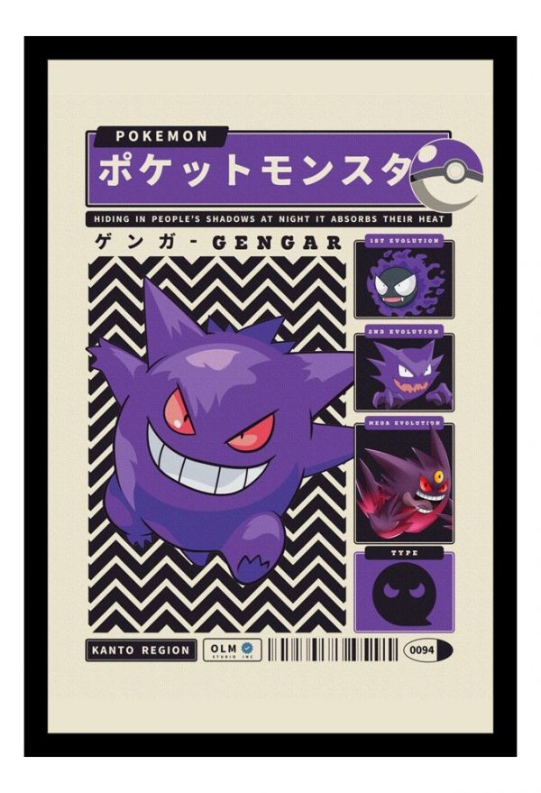 Cuadro Decorativo Series - Pokemon 11 - A3 30x40 Cm