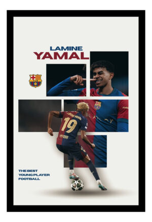Cuadro Decorativo Futbol - Lamine Yamal 10 - A3 30x40 Cm
