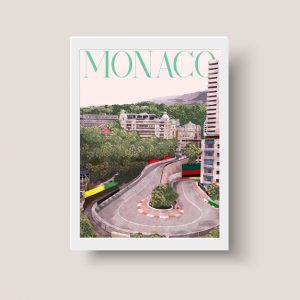 Cuadro Poster Circuito Gp Monaco, Formula 1, A3 30x40