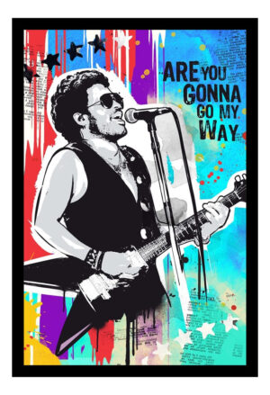 Cuadro Decorativo Musica - Lenny Kravitz 02 - A3 30x40 Cm