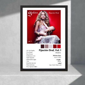 Cuadro Decorativo - Shakira, Fijación Oral - A3 30x40
