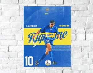 Poster Lámina Decorativa Boca Juniors Mod 02, A3 30x42 Cm