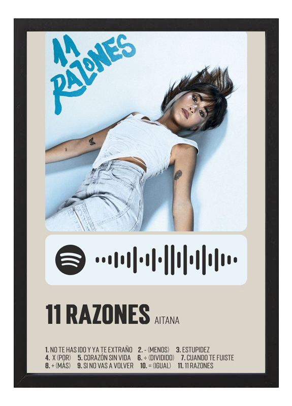 Cuadro Aitana 11 Razones Tamaño A3 30x40 Cm