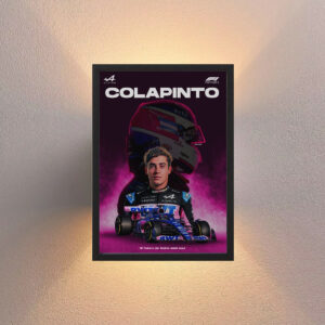 Cuadro F1 Franco Colapinto Alpine 17 - Tamaño A3 30x40 Cm
