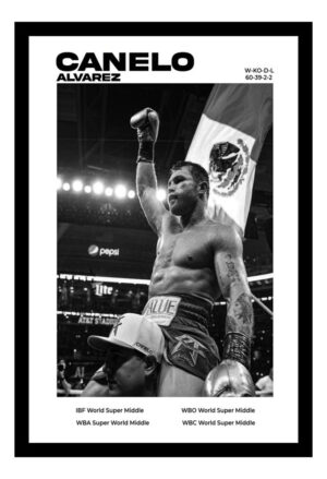 Cuadro Decorativo Boxeo - Canelo Alvarez 03 - A3 30x40 Cm