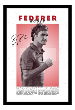 Cuadro Decorativo Tenis - Federer 01 - A3 30x40 Cm