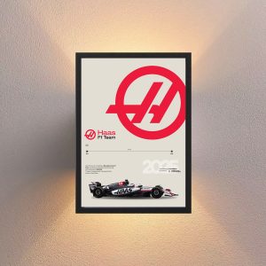 Cuadro Escuderias F1 - Modelo Haas - Tamaño A3 30x40 Cm