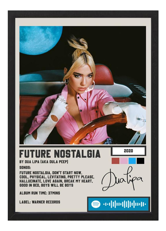 Cuadro Dua Lipa Future Nostalgia 2020 A3 30x40 - Arte Musica