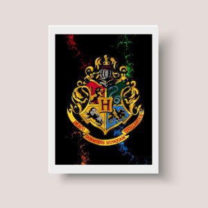 Cuadro Harry Potter Escudo Hogwarts 03 - Tamaño A3 30x40