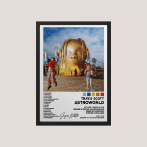 Cuadro Travis Scott Astroworld - Tamaño A3 30x40 Cm