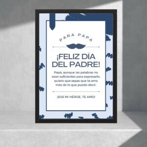 Cuadro Decorativo, Regalo - Día Del Padre 01 - A3 30x40 Cm