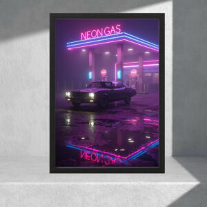 Cuadro Decorativo Urbano Aesthetic - Neon Gas - A3 30x40