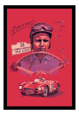 Cuadro Decorativo F1 - Juan Manuel Fangio 02 - A3 30x40 Cm