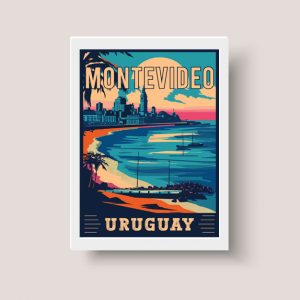 Cuadro Urbano Ciudades Montevideo, Uruguay - A3 30x40