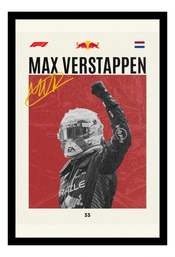 Cuadro Decorativo F1 - Max Verstappen 09 - A3 30x40 Cm