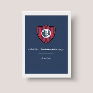 Cuadro Escudo San Lorenzo De Almagro A4 - Arte Futbol