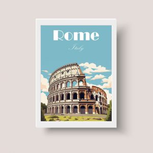 Cuadro Urbano Ciudades Roma, Italia - Tamaño A4 20x30 Cm