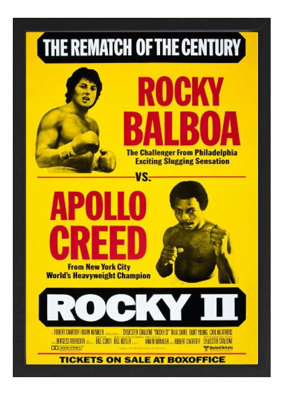 Cuadro Rocky Balboa Vs Apollo Creed, La Revancha - A4 20x30