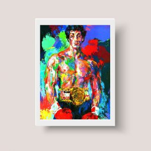 Cuadro Decorativo Rocky Balboa Pintura A4 - Musica