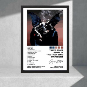 Cuadro Decorativo, Travis Scott, Birds In The Trap, A3 30x40