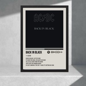 Cuadro Decorativo Musica - Acdc Back In Black - A3 30x40