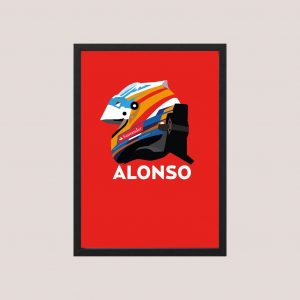 Cuadro F1 Fernando Alonso 01 - Tamaño A3 30x40 Cm