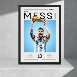 Cuadro Decorativo Lionel Messi 07 - Tamaño A3 30x40 Cm
