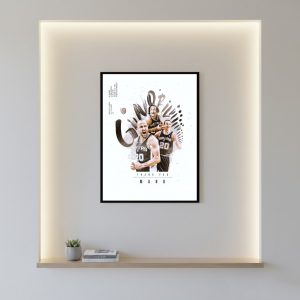 Cuadro Decorativo Basquet - Manu Ginobili 04 - A3 30x40 Cm