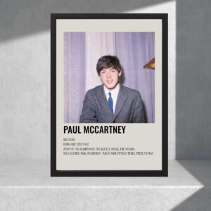 Cuadro Decorativo Paul Mccartney 08 - Tamaño A3 30x40