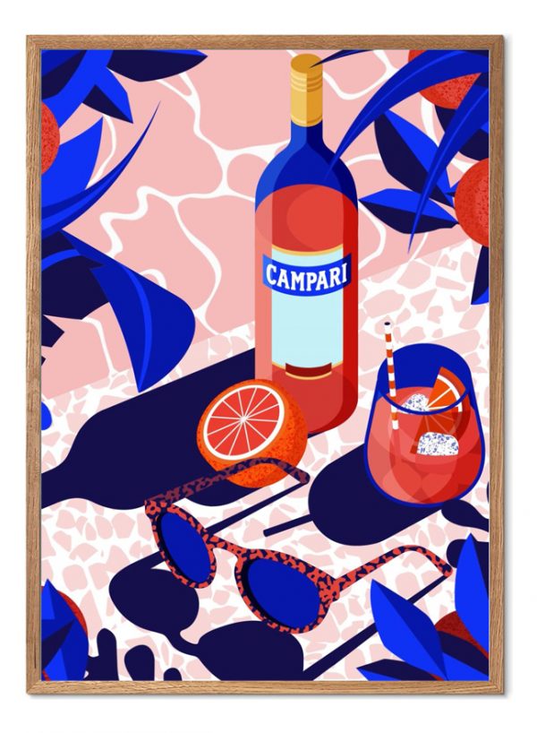 Cuadro Decorativo Pop Art Campari A4 - Arte Urbano