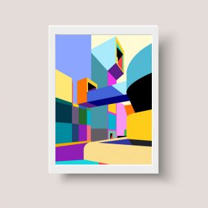 Cuadro Arte Urbano Arquitectura Edificios Tamaño A3 30x40 Cm