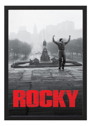 Cuadro Rocky Balboa Escaleras Philadelphia A4 - Cine Fans