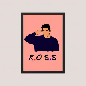 Cuadro Friends - Modelo Ross - Tamaño A3 30x40 Cm