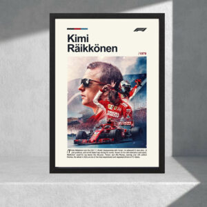 Cuadro Decorativo F1 - Kimi Raikkonen 02 - Tamaño A3 30x40