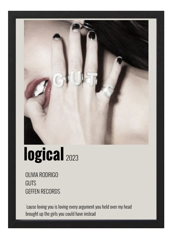 Cuadro Poster Olivia Rodrigo Logical A4 20x30cm