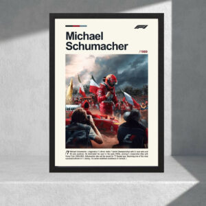 Cuadro Decorativo F1, Michael Schumacher 01, Tamaño A3 30x40