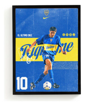Cuadro Decorativo Boca Juniors - Riquelme 01 - A4 20x30