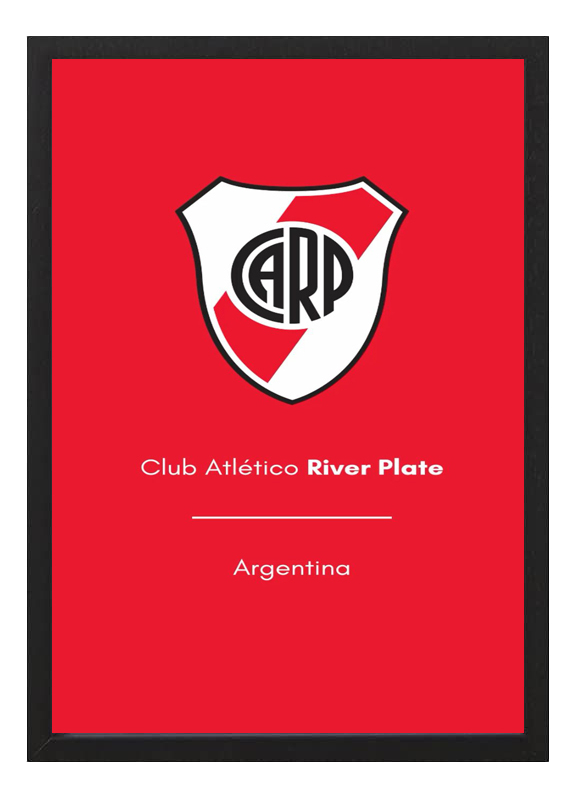 Cuadro Escudo River Plate A4 - Arte Decorativo Futbol