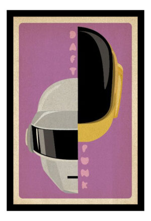 Cuadro Decorativo Musica - Daft Punk 02 - A3 30x40 Cm