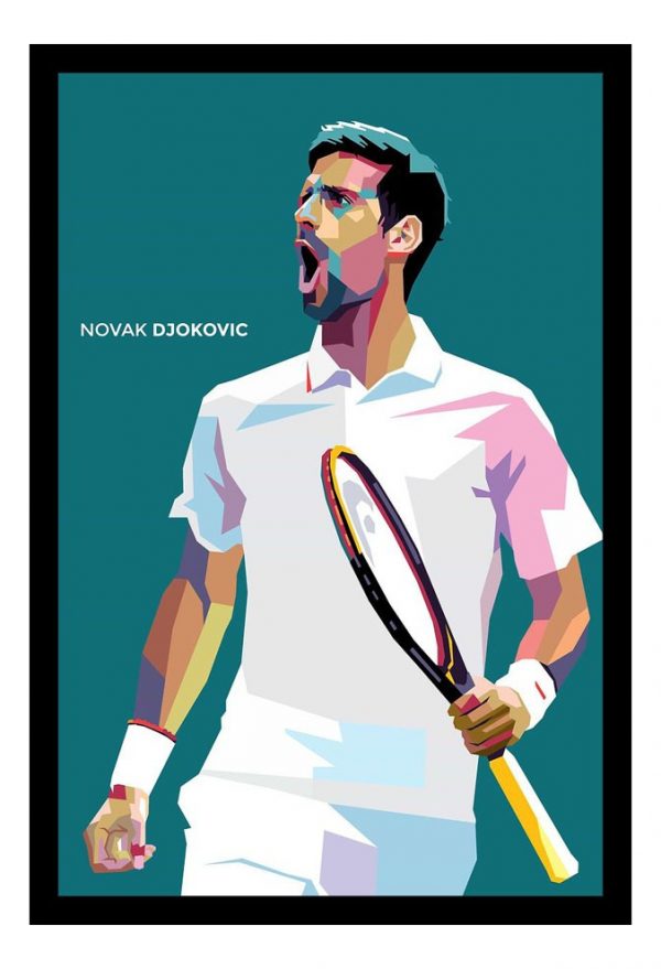 Cuadro Decorativo Tenis - Djokovic 06 - A3 30x40 Cm