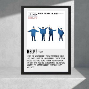 Cuadro Decorativo The Beatles - Help - A3 30x40