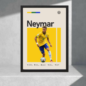 Cuadro Decorativo Futbol - Neymar 01 - Tamaño A3 30x40 Cm