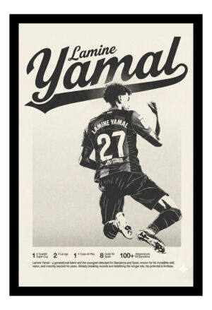 Cuadro Decorativo Futbol - Lamine Yamal 01 - A3 30x40 Cm