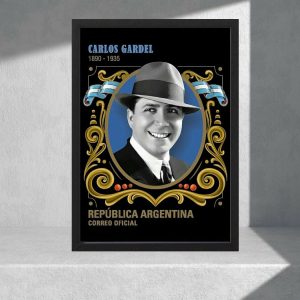 Cuadro Decorativo Tango - Carlos Gardel 03 - A3 30x40 Cm