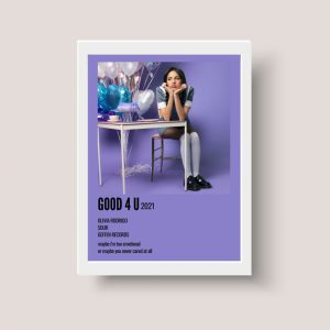 Cuadro Decorativo Olivia Rodrigo Good 4 U A4 - Musica